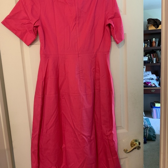 MIDI length dress by COS. Beautiful bright pink color. Size 8 - Picture 4 of 4